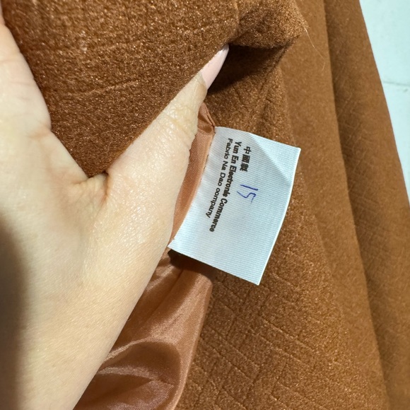 Fornadao Burnt Orange Cognac Hooded‎ Bomber Coat Jacket Men’s Medium Fall Winter - Picture 7 of 9